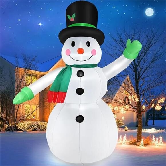 7 FT Christmas Inflatables Snowman Outdoor Yard Decorations, Christmas Blow up - Picture 7 of 14